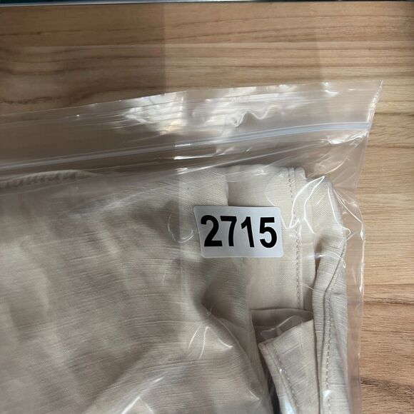 Halston Pants Womens XL Linen Blend Wide Leg Relaxed‎ Trouser Cream Classic - Picture 7 of 7